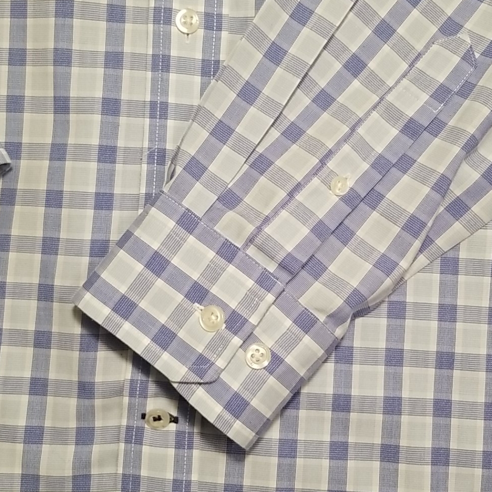 Nautica Plaid A Bit Trimmer Button Up Shir - Picture 3 of 8
